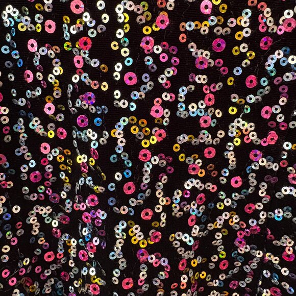 Zunie Girls Holiday Multicolor Sequin Dress Size 5 SUPER SPARKLY! - Picture 3 of 3